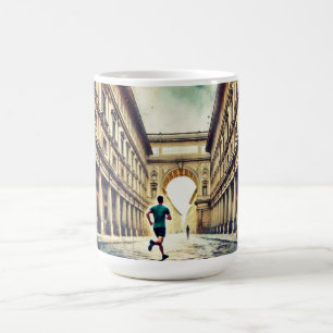 Mug Courir à Florence Italie Aquarelle Peinture