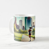 Mug Courir à Houston Texas (Devant gauche)