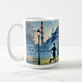Mug Courir à Istanbul Mosquée Bleue (Gauche)