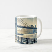 Mug Courir à New York Brooklyn Bridge (Devant droit)