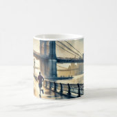 Mug Courir à New York Brooklyn Bridge (Centre)