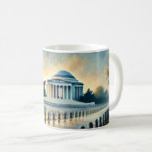 Mug Courir à Washington DC Jefferson Memorial (Devant droit)