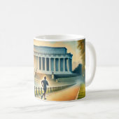 Mug Courir à Washington DC Lincoln Memorial (Devant droit)