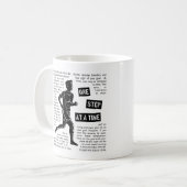 Mug Courir Après les Objectifs Un Pas à la Fois, Motiv (Devant gauche)