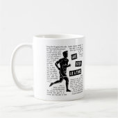 Mug Courir Après les Objectifs Un Pas à la Fois, Motiv (Gauche)