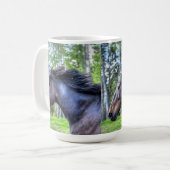 Mug Courir Black Thoroughbred Percheron Horse Photo (Devant gauche)