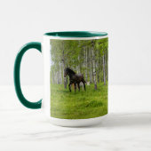 Mug Courir Black Thoroughbred Percheron Horse Photo 4 (Gauche)