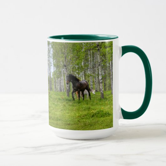 Mug Courir Black Thoroughbred Percheron Horse Photo 4 (Droite)