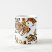 Mug Courir des chevaux sans couture motif. Cowboy amér (Centre)