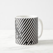 Mug Courir Gecko - bandes noir et blanc (Devant droit)