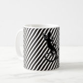 Mug Courir Gecko - bandes noir et blanc (Devant gauche)
