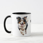 Mug Courir la frontière Collie Chien Saisir le jour (Gauche)