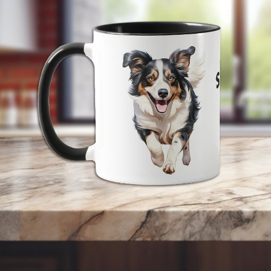 Mug Courir la frontière Collie Chien Saisir le jour