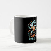 Mug courir lapin marathon coureur lapin mignon (Devant gauche)