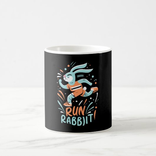 Mug courir lapin marathon coureur lapin mignon (Centre)