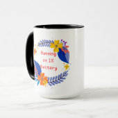 Mug Courir sur 1% Batterie - Fruit Floral drôle (Devant gauche)