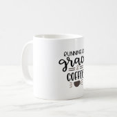 Mug Courir sur la grâce et le café (Devant gauche)