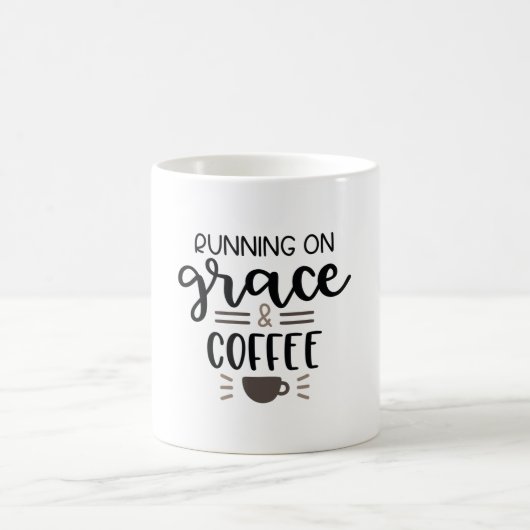 Mug Courir sur la grâce et le café (Centre)