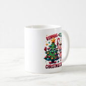 Mug Courir Sur Le Café Et La Soirée De Noël (Devant droit)