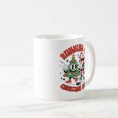 Mug Courir Sur Le Café Et La Soirée De Noël (Devant droit)