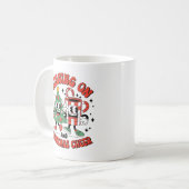 Mug Courir Sur Le Café Et La Soirée De Noël (Devant gauche)