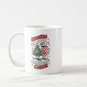 Mug Courir Sur Le Café Et La Soirée De Noël