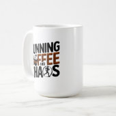 Mug Courir sur le café et le chaos (Devant gauche)
