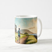 Mug Courir sur l'île de Pâques (Devant droit)