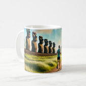 Mug Courir sur l'île de Pâques (Devant gauche)