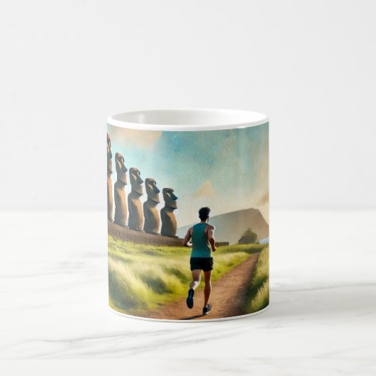Mug Courir sur l'île de Pâques (Centre)