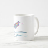 Mug Courlis multicolore stylisé moderne (Devant droit)