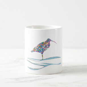 Mug Courlis multicolore stylisé moderne