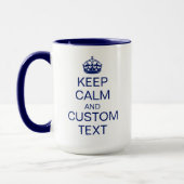 Mug Couronne "Conserver le calme" & [Texte personnalis (Gauche)