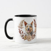 Mug Couronne d'automne de chien de bétail australien (Gauche)