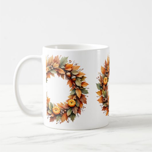 Mug Couronne d'automne rustique (Gauche)
