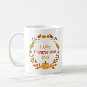 Mug Couronne de citrouille personnalisée d'automne pou