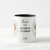 Mug Couronne de eucalyptus Foxhound américain Monogram (Centre)