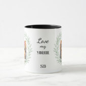Mug Couronne de Eucalyptus Yorkshire Terrier Chien Mon (Centre)