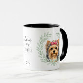 Mug Couronne de Eucalyptus Yorkshire Terrier Chien Mon (Devant droit)