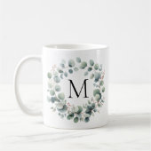 Mug Couronne de feuillage de eucalyptus vert classique (Gauche)