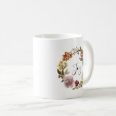 Mug Couronne de fleurs aquarelle Joie (Devant droit)