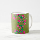 Mug Couronne de fleurs roses texturées  (Devant droit)