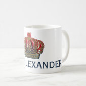Mug Couronne de la Croix Royale - Bleu Or (Devant droit)