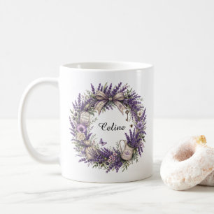Mug couronne de lavande vintage provence