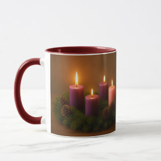 Mug Couronne de l'Avent traditionnelle avec quatre bou