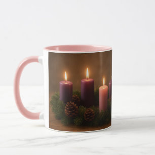 Mug Couronne de l'Avent traditionnelle Troisième diman