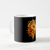 Mug Couronne de lion de feu géométrique (Devant gauche)