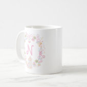 Mug Couronne de monogramme de friandises de vacances p (Devant gauche)
