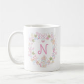 Mug Couronne de monogramme de friandises de vacances p (Gauche)
