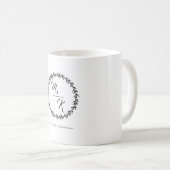 Mug Couronne de monogramme élégante et classique (Devant droit)